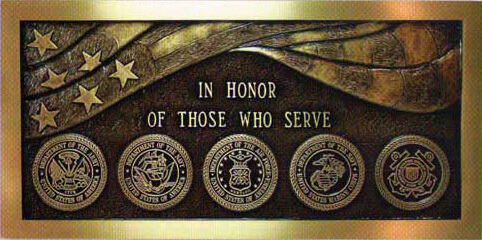 Bronze Plaque, cast Bronze Plaque, military memorial plaque with color photo, bronze military plaques, military photo bronze plaque